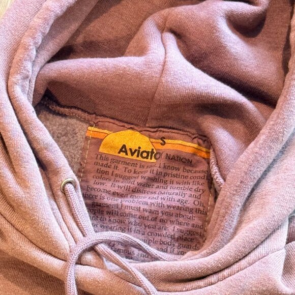 Aviator Nation BOLT STITCH 2 RELAXED PULLOVER HOODIE - FADED MOCHA - Picture 3 of 4